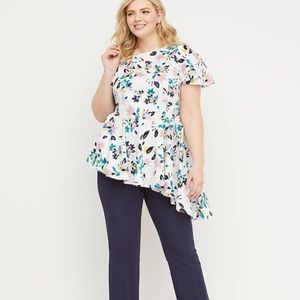 Extreme Asymmetrical Peplum Top NWT